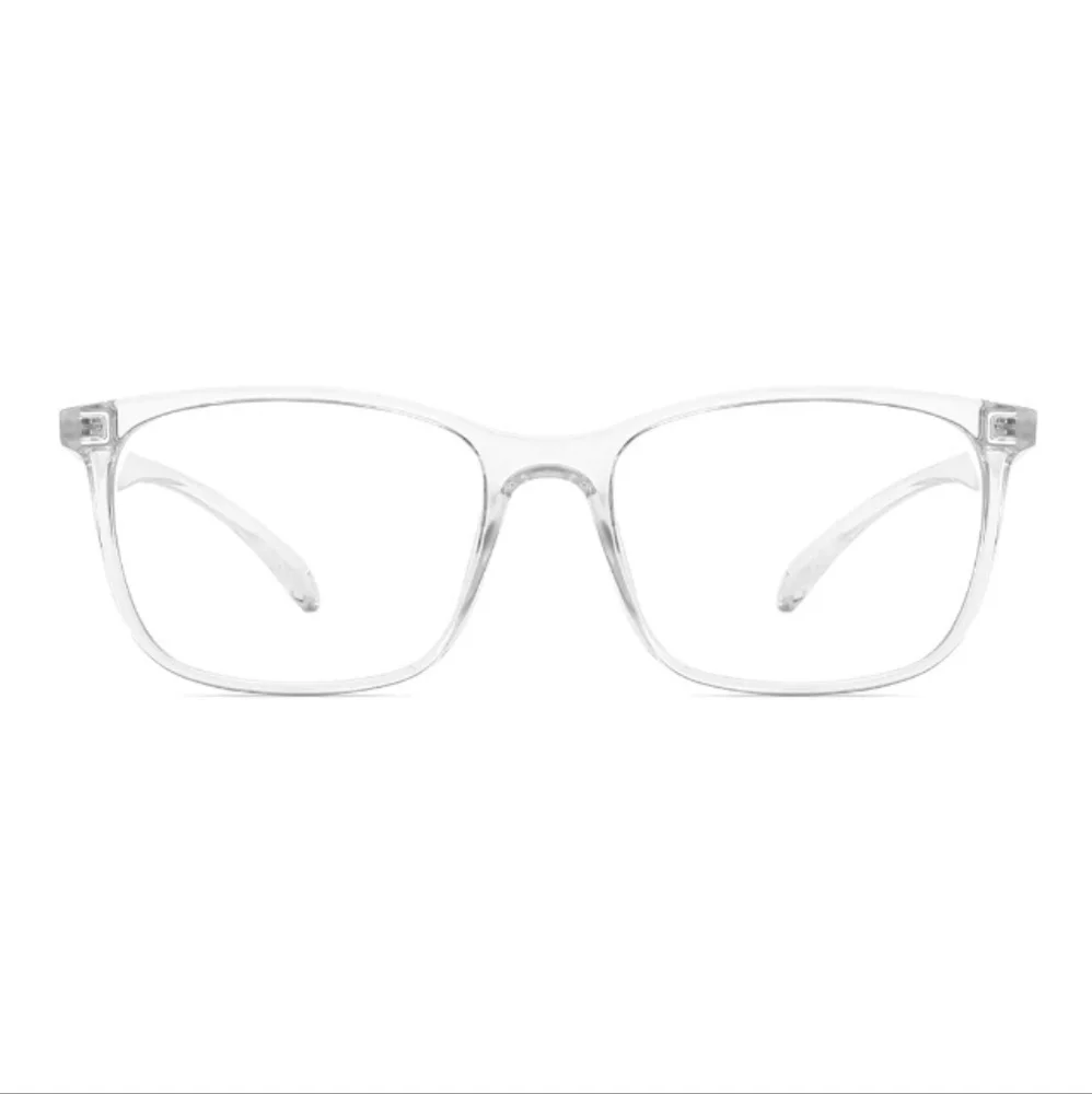 Blue Light Blocking Anti Eyestrain Lens Eyeglasses Crystal Frame